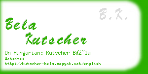 bela kutscher business card